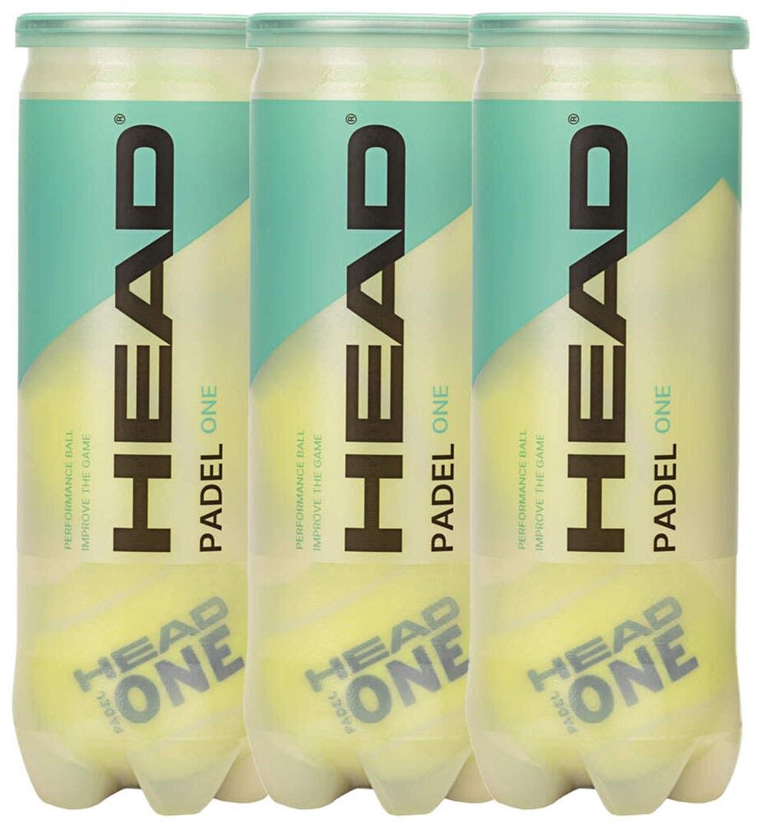 Head Padel One tripack 9 ballen Geel