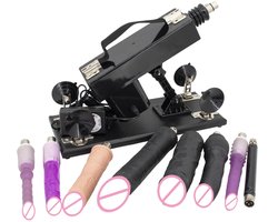 Sex Machine Met 8 Luxe Opzetstukken - Dildo - Seksmachine - Neukmachine - Fuck machine - Compleet Sex Machine Pakket met 8 Opzetstukken – Inclusief Dildo’s en Anaal Dildo's – Seksmachine voor Mannen en Vrouwen