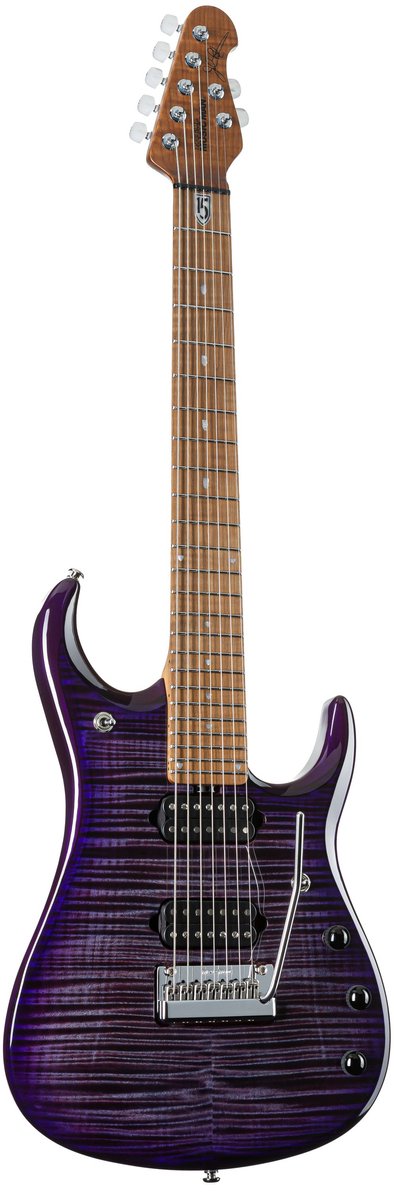 Music Man John Petrucci JP15 7-String Purple Nebula Flame Top #K08564 - Elektrische gitaar