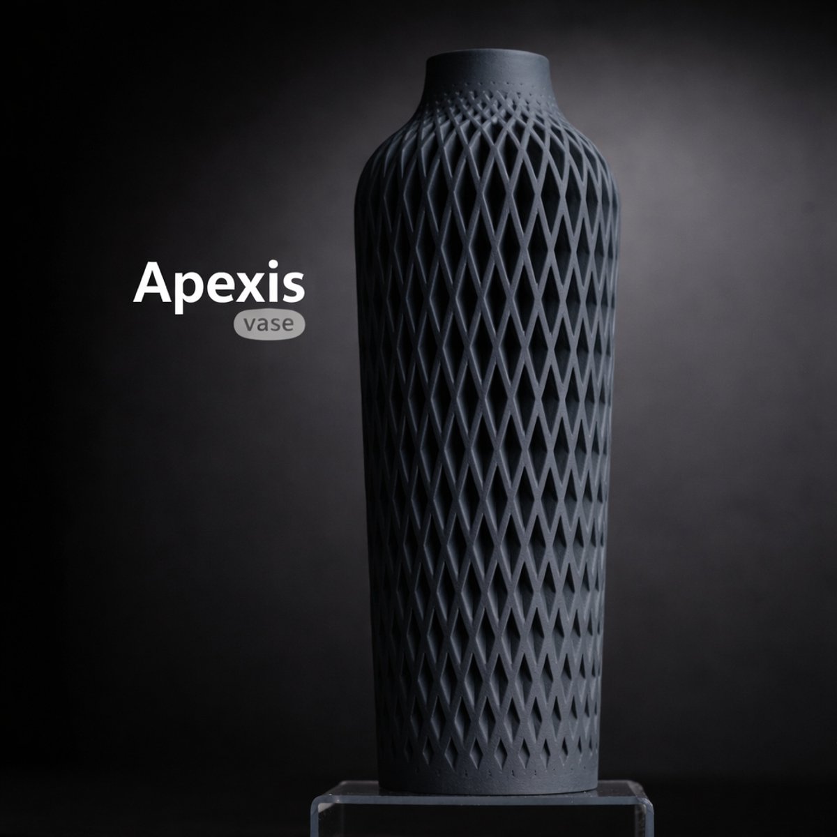 Morphitoys Apexis – Design Vaas in Donkerblauw – PETG – 25 cm
