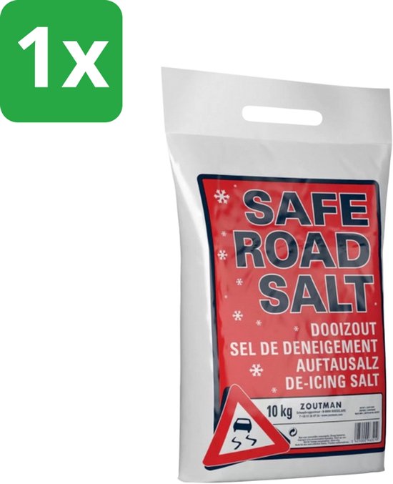 Strooizout en Dooizout 10 kg – Dooizout voor Gladheidsbestrijding – Lichte Verpakking – 10 kg - Voordeelverpakking - 1 stuks - Strooizout - Dooizout - Ijsbestrijding - Sneeuwbestrijding - Preventief Strooien