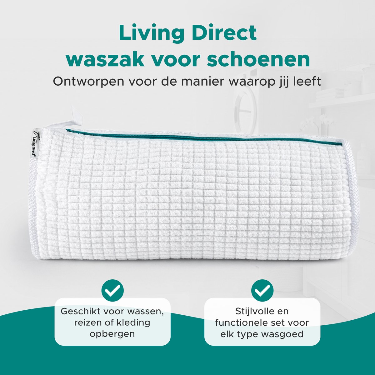 Living Direct Waszak Schoenen set 2 stuks Schoenen Waszak met Rits - Waszak Schoenen voor Wasmachine - Waszakken voor Schoenen - Geschikt voor alle soorten Schoenen — afbeelding 6