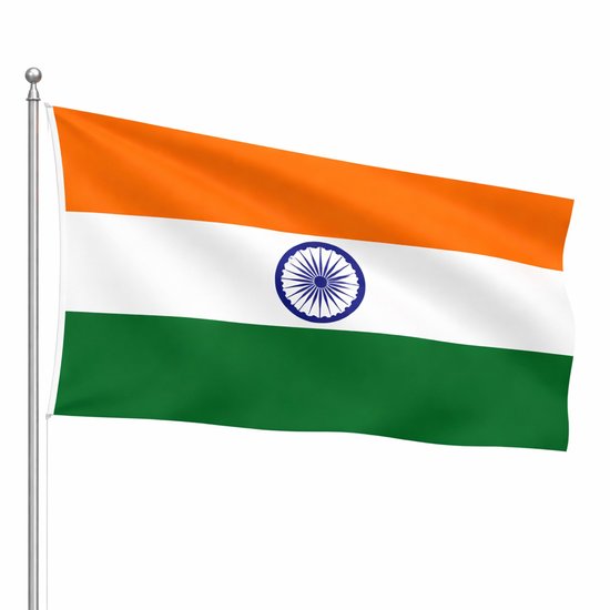 Het Vlaggenschip - Vlag India - 90 x 150 centimeter