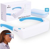 AirLux Lichttherapiebril incl. E-Book - Daglichtbril Met Beschermhoes - Daglichtlamp - 3 standen - 2 Licht Soorten - Lichttherapie lamp 100% UV Vrij