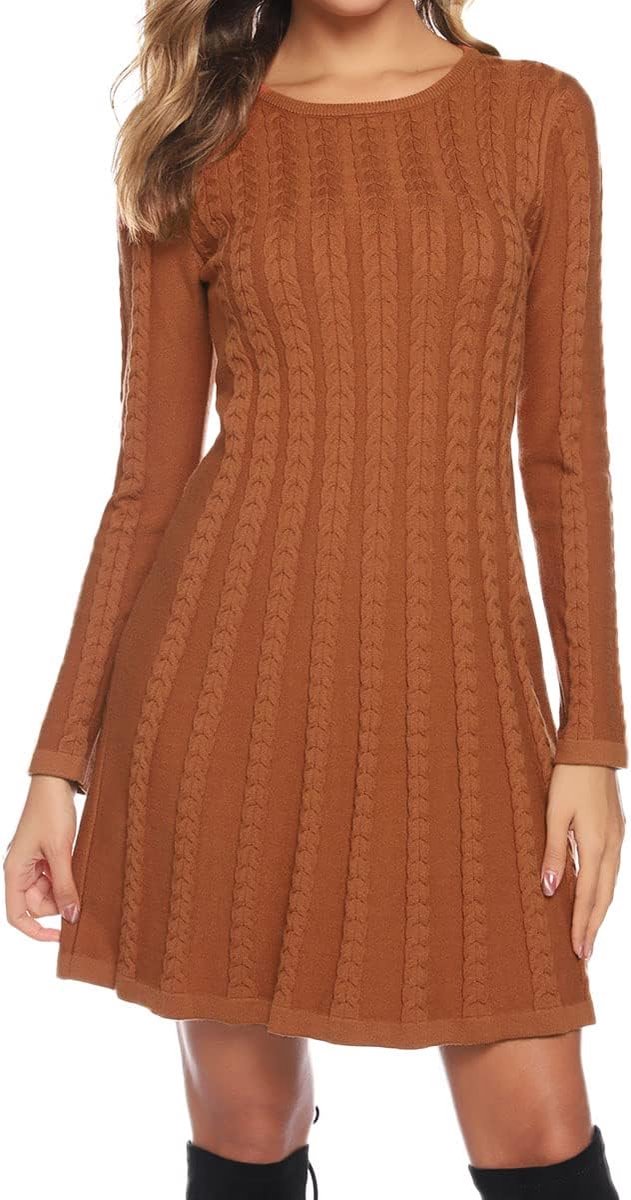 Elegante gebreide damesjurk met col voor vrije tijd en cocktail