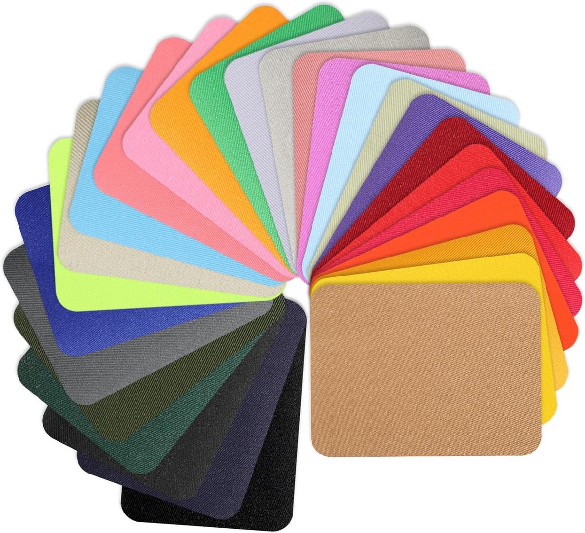Hoogwaardige stofreparatiepleisters - 28 stuks, zelfklevende opstrijkbare patches voor kledingreparatie - 9,5 x 12,5 cm
