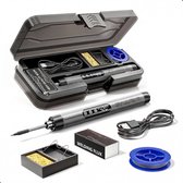 Senzo Draadloze Soldeerbout - Houtbrander - Incl. Soldeertin - Max. 420°C - LCD Scherm