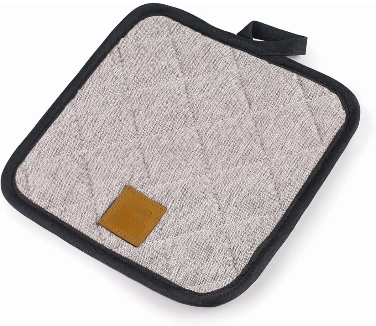 Famanu – Ovenwant - hittebestendig - pannenlap - 20 x 20 cm - grijs gemêleerd - kookaccessoire