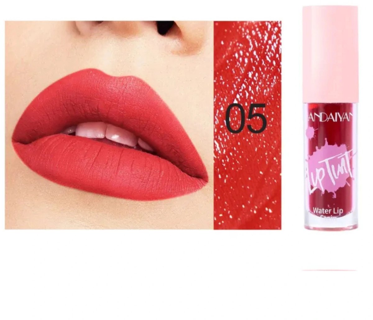 2in1 Waterproof Liquid Lip Hot Red 05 - 5ml