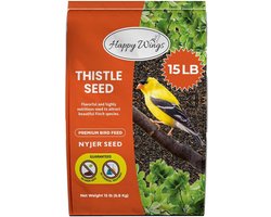 Nyjer-distelzaad voor wilde vogels - 15 pond premium vogelzaad