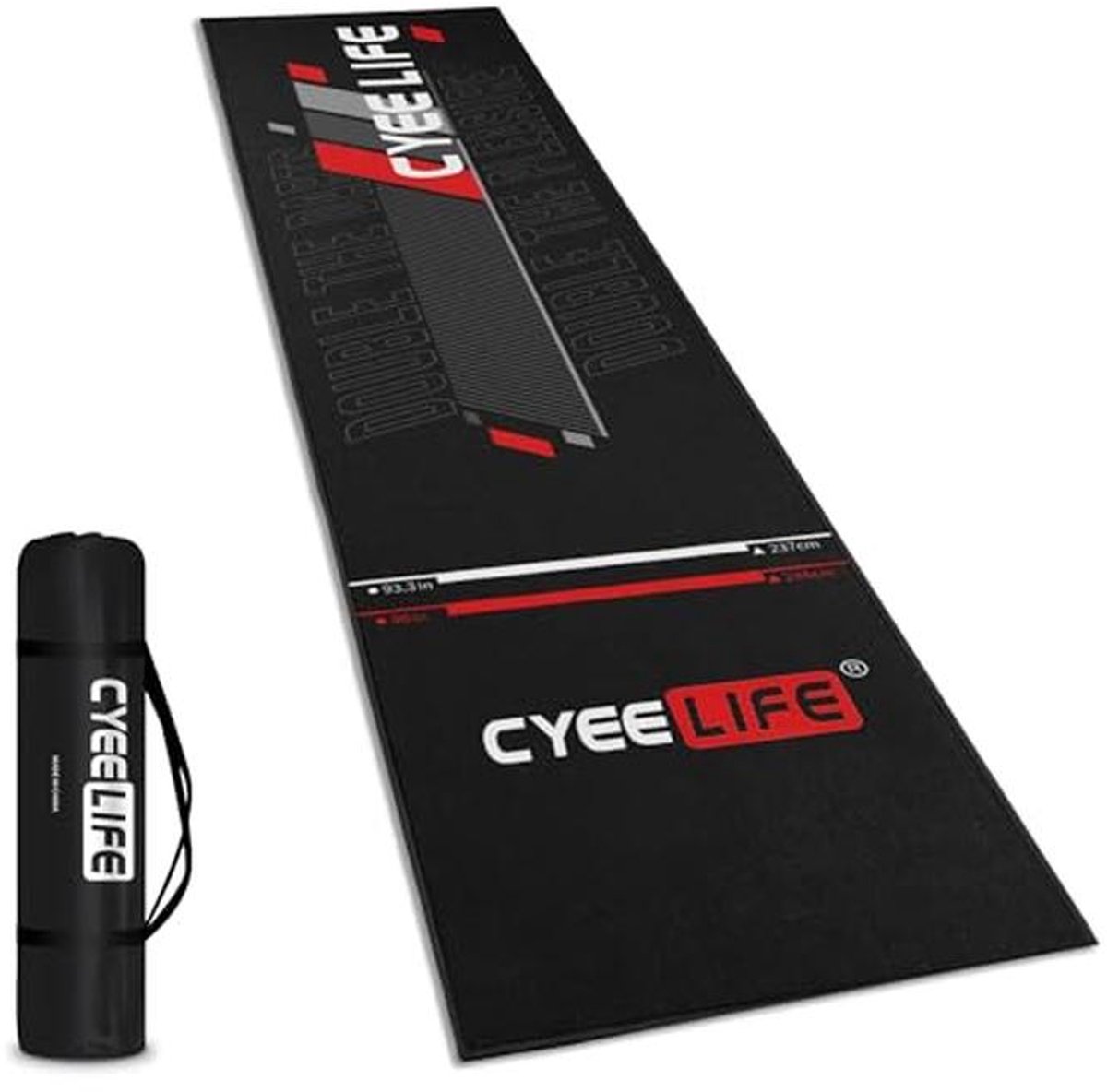 Dartmat voor Vloer en Dartpunten Bescherming - Zwart