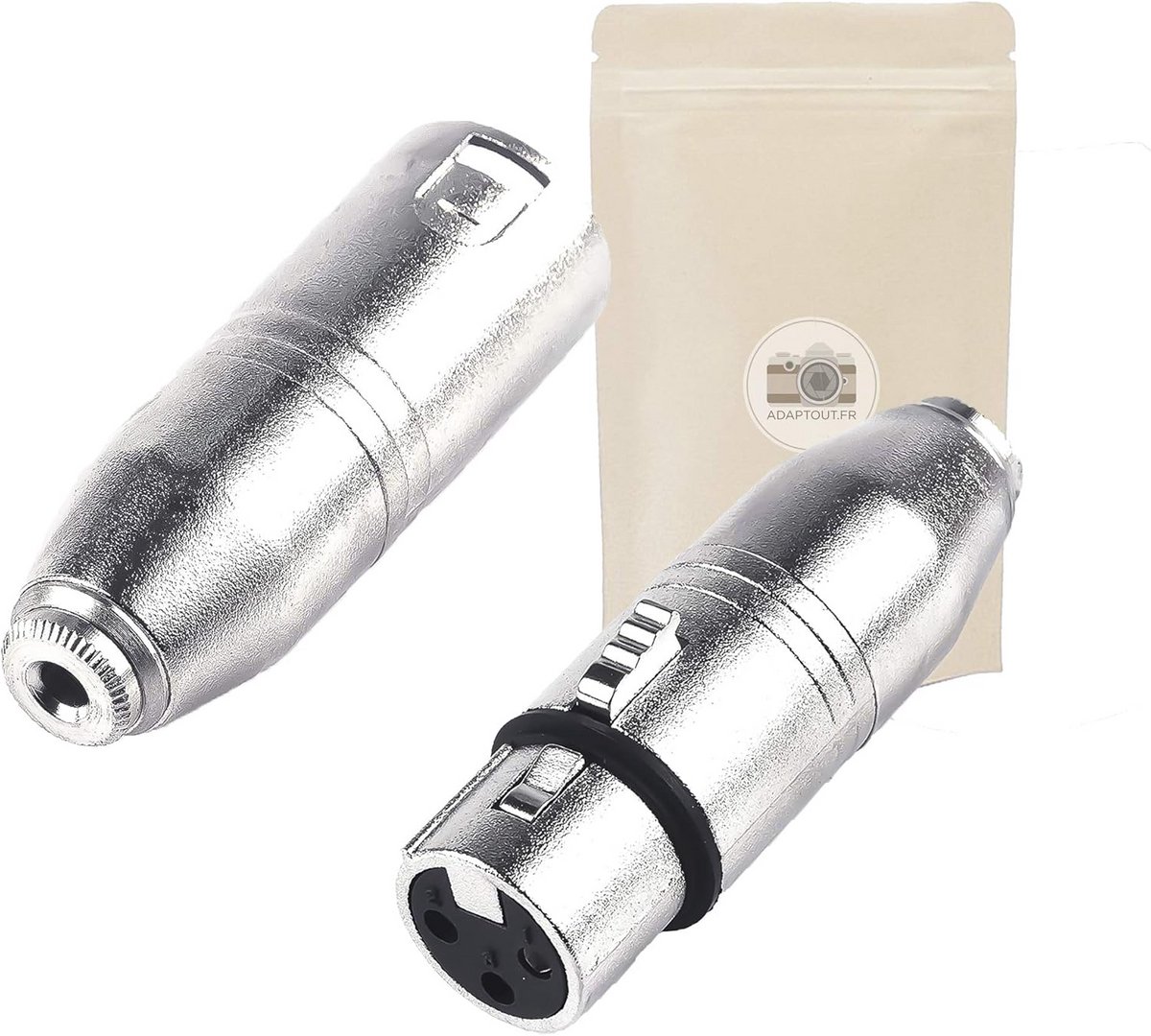 3,5 mm jack adapter naar XLR mannelijk en vrouwelijk voor audio-aansluitingen