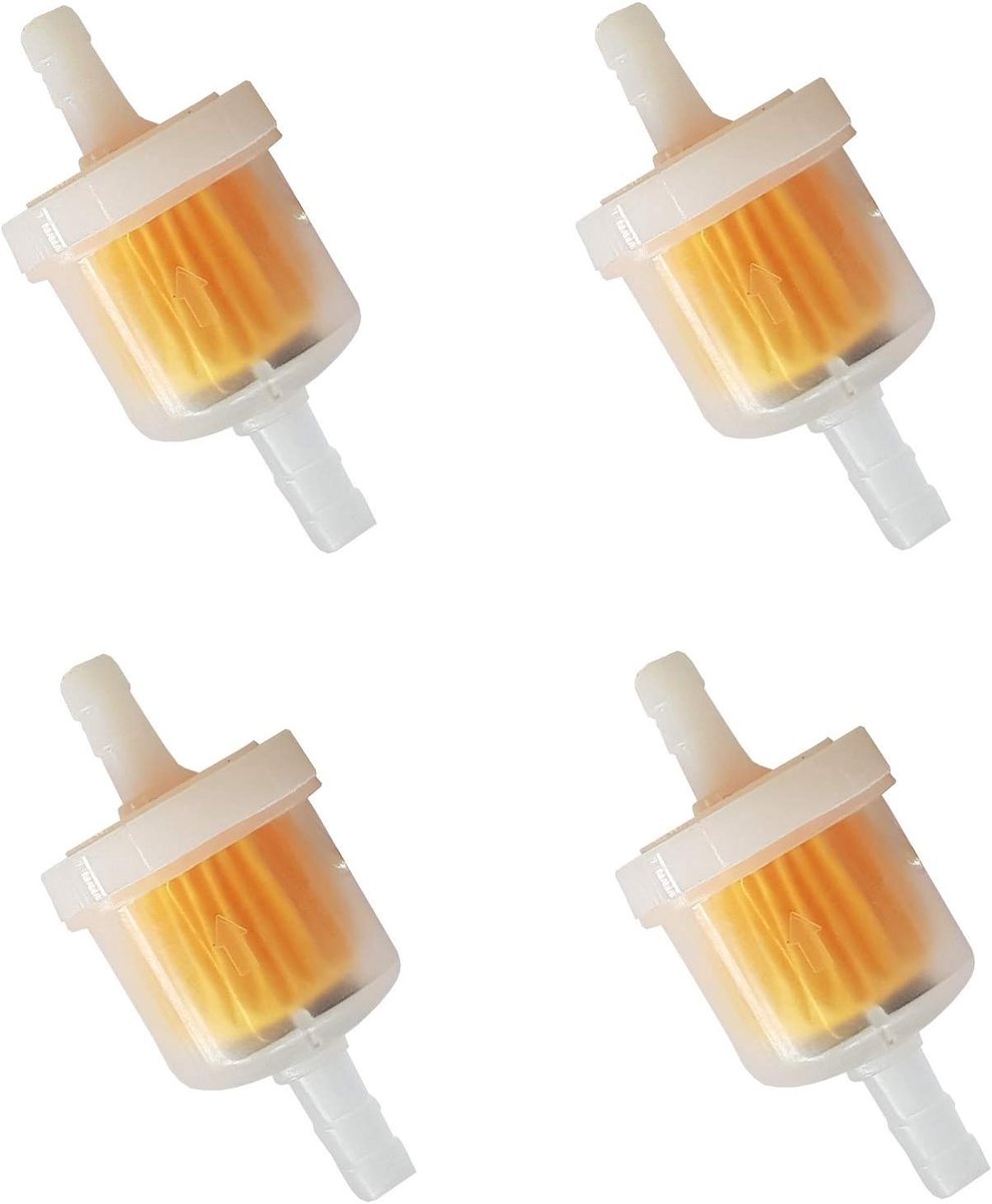 longziming - Benzinefilter - Universeel - Transparante Constructie Voor Gemakkelijke Controle En Eenvoudige Montage - 4 Stuks - Voor Auto En Personenauto Wit