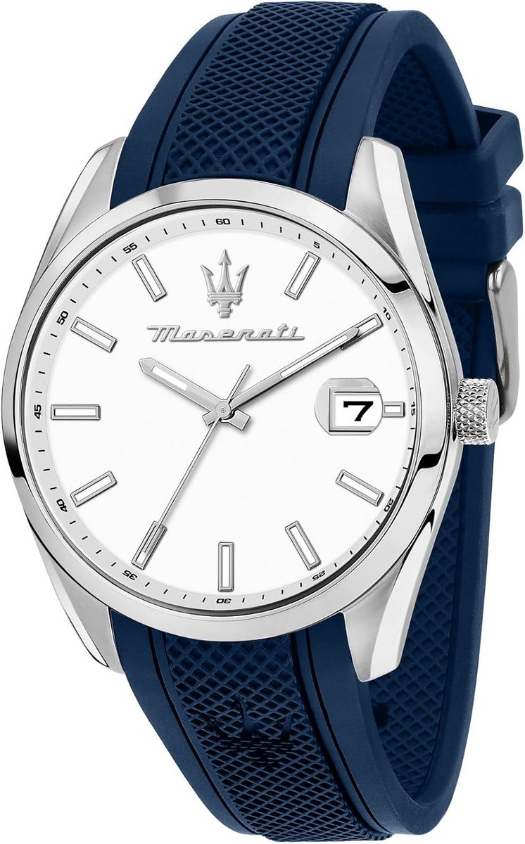 Heren Blauwe Luxe Horloge - Attrazione Collectie - 43 mm