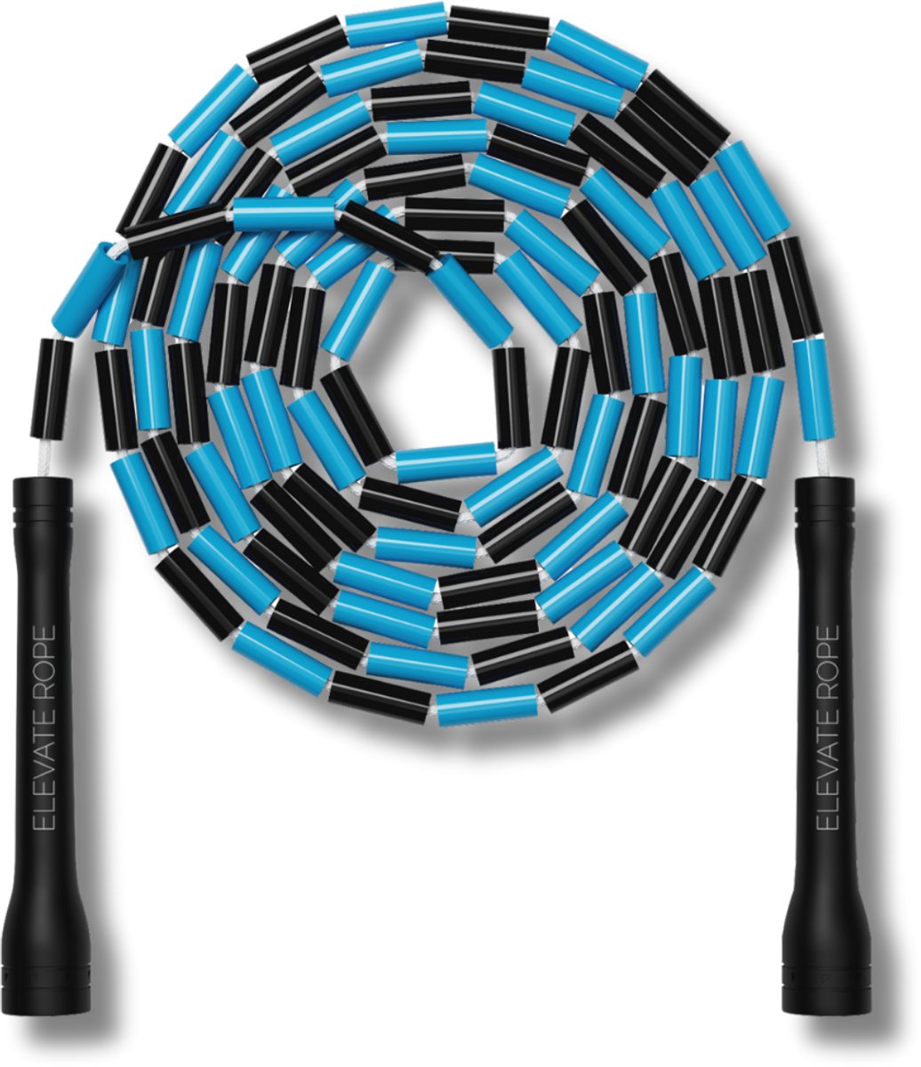 Elevate Rope Professioneel Beaded Springtouw - Verstelbare Jump Rope - Touwtje Springen voor Volwassenen en kinderen - Beaded rope - Conditie & Trucs - Binnen & Buiten Skipping Rope - Fitness Springtouwen