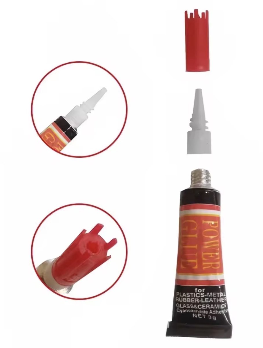 TDO Power Glue – Sneldrogende Superlijm 3 g – Sterke Cyanoacrylaat Lijm voor Metaal, Plastic, Rubber, Glas & Keramiek