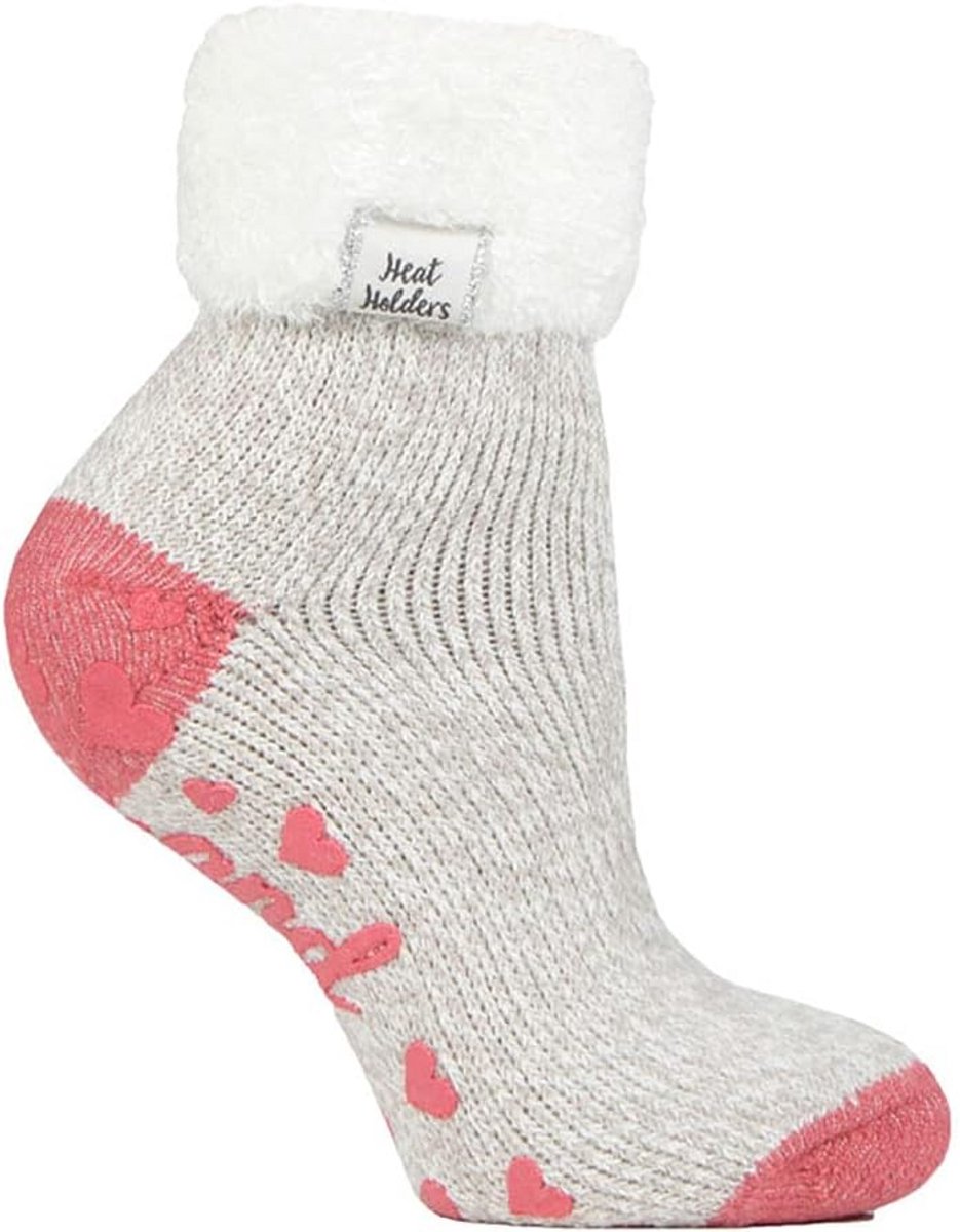 Dames Patroon Gebreide Antislip Thermo Warme Bed Sokken Met Fleece