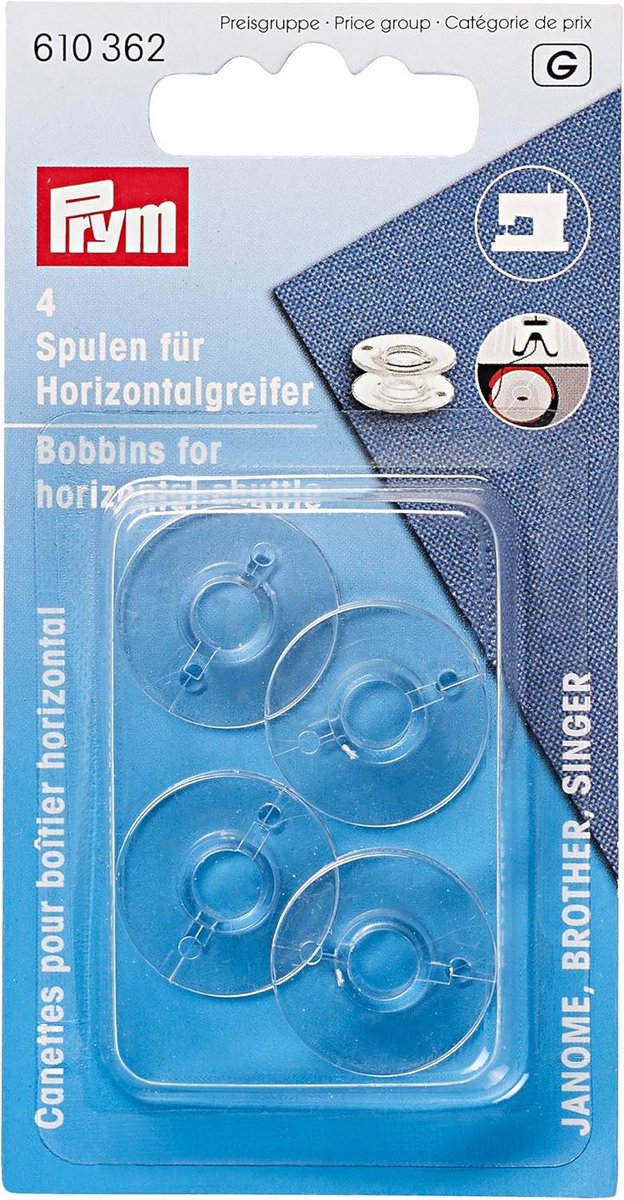 Naai machine spoelen (20,5 mm) - Kunststof voor Naaimachines