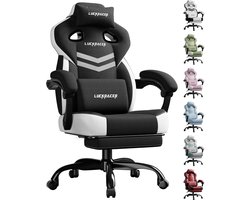 LUCKRACER - Gaming Stoel Bureaustoel - Met Memory Foam en Kantelhoek - Zwart