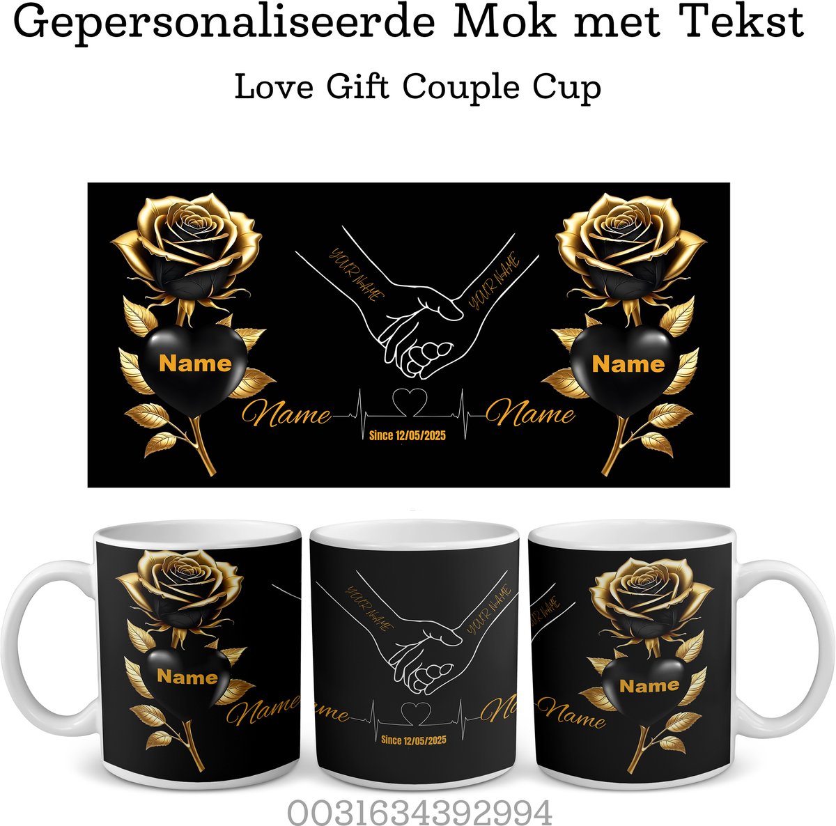 Personalized Mug with Name Text - Print Mug Text - Tea / Coffee Mug - Personalized Couple Mug