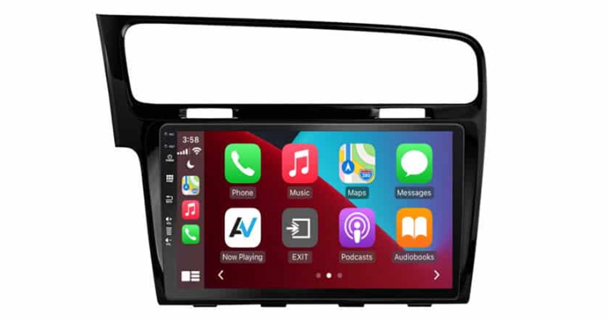 Apple CarPlay & Android Auto Autoradio met DAB+ voor Volkswagen golf 7 piano black