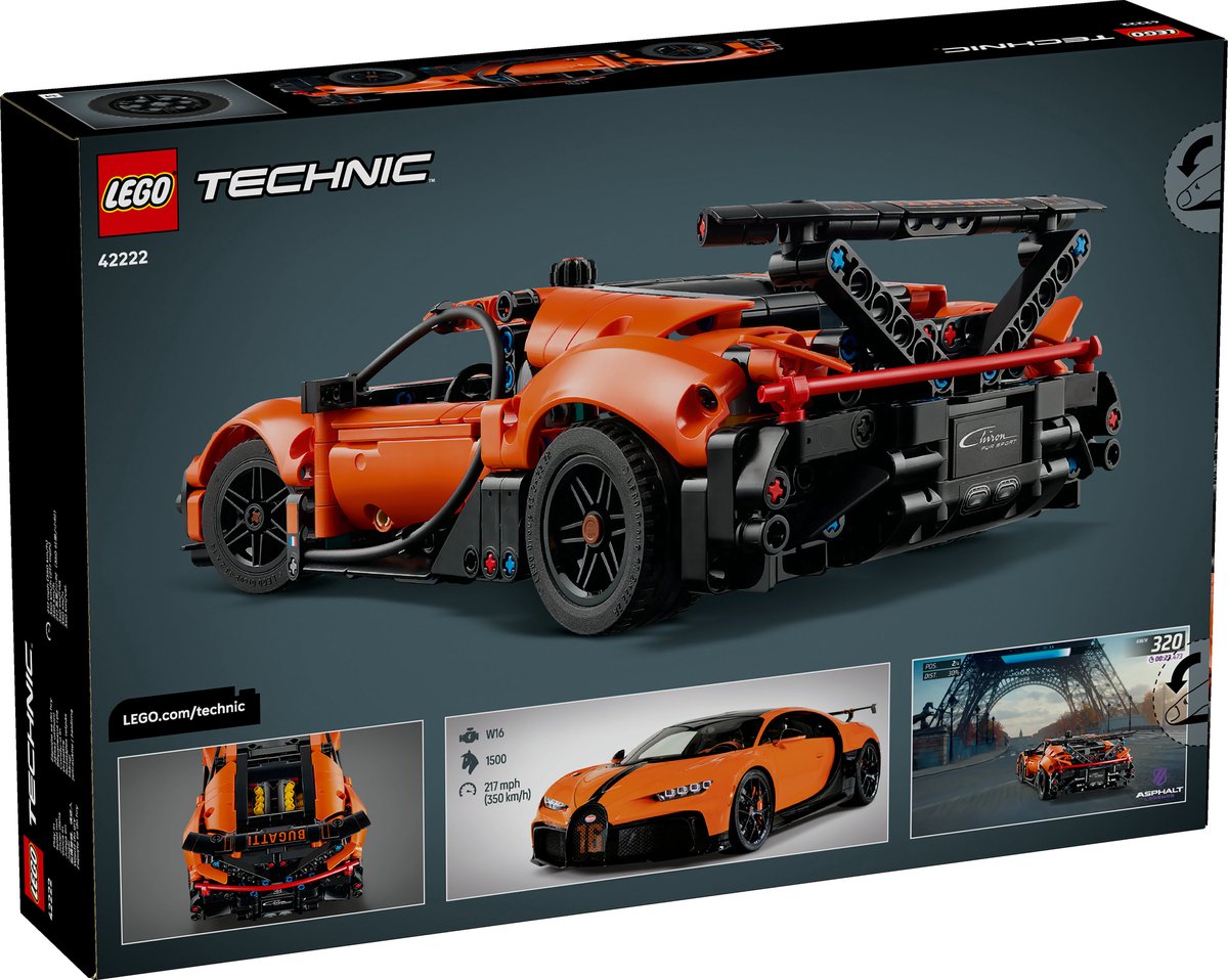 LEGO Technic - 42222 - Bugatti Chiron Pur Sport - Hypercar — afbeelding 12
