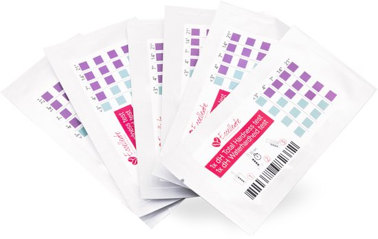 6x Eccellente Waterhardheid Teststrips | Meet snel de waterhardheid
