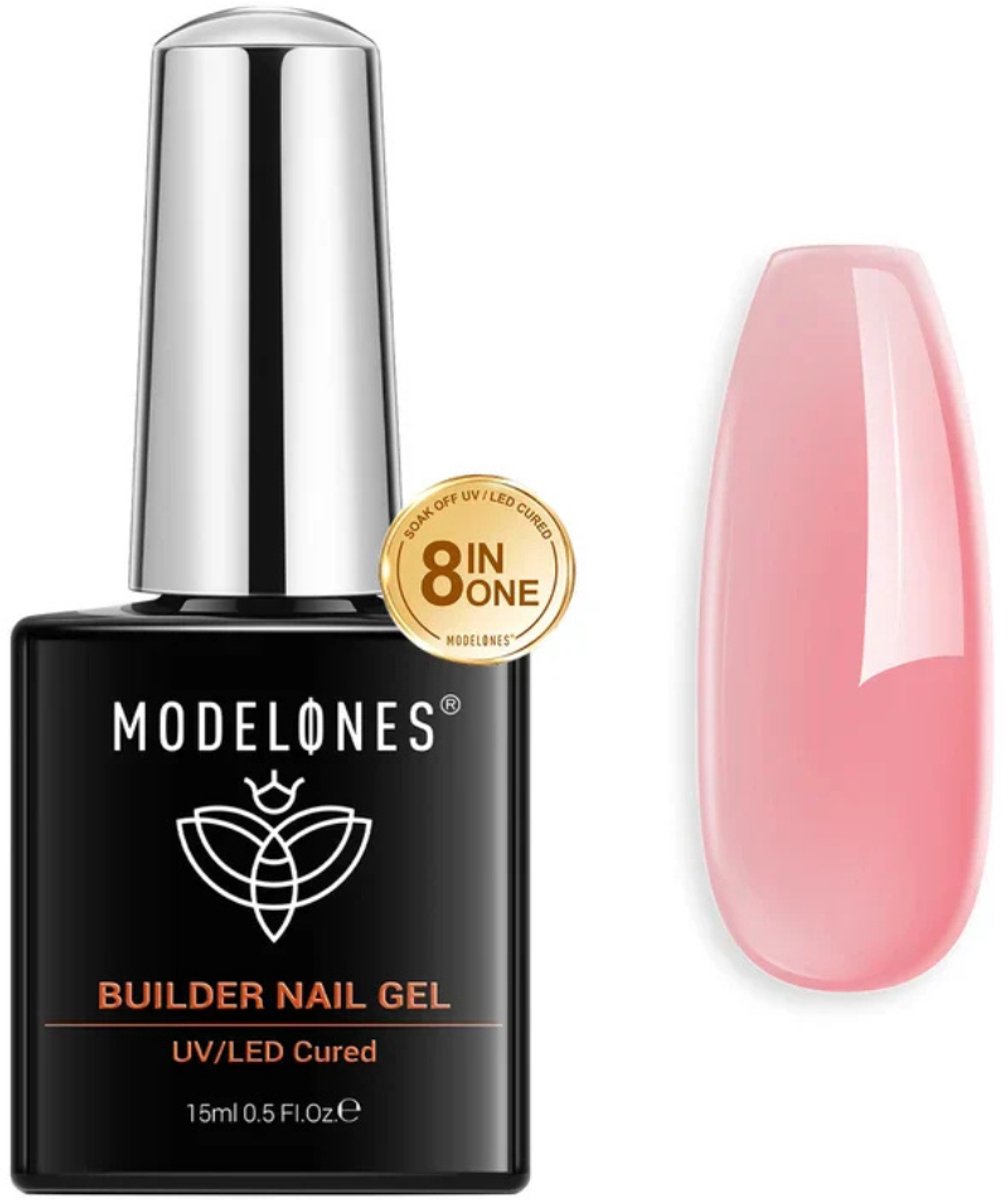 Modelones Peachy Jelly Builder Nail Gel - TPO & HEMA-free - 15 ml - UV/LED - Sterke & Perzik Roze Builder Nagelgel