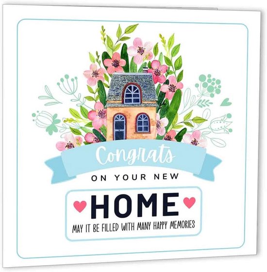 Funny Side Up | Nieuwe Woning kaart | Illustratie | Huis