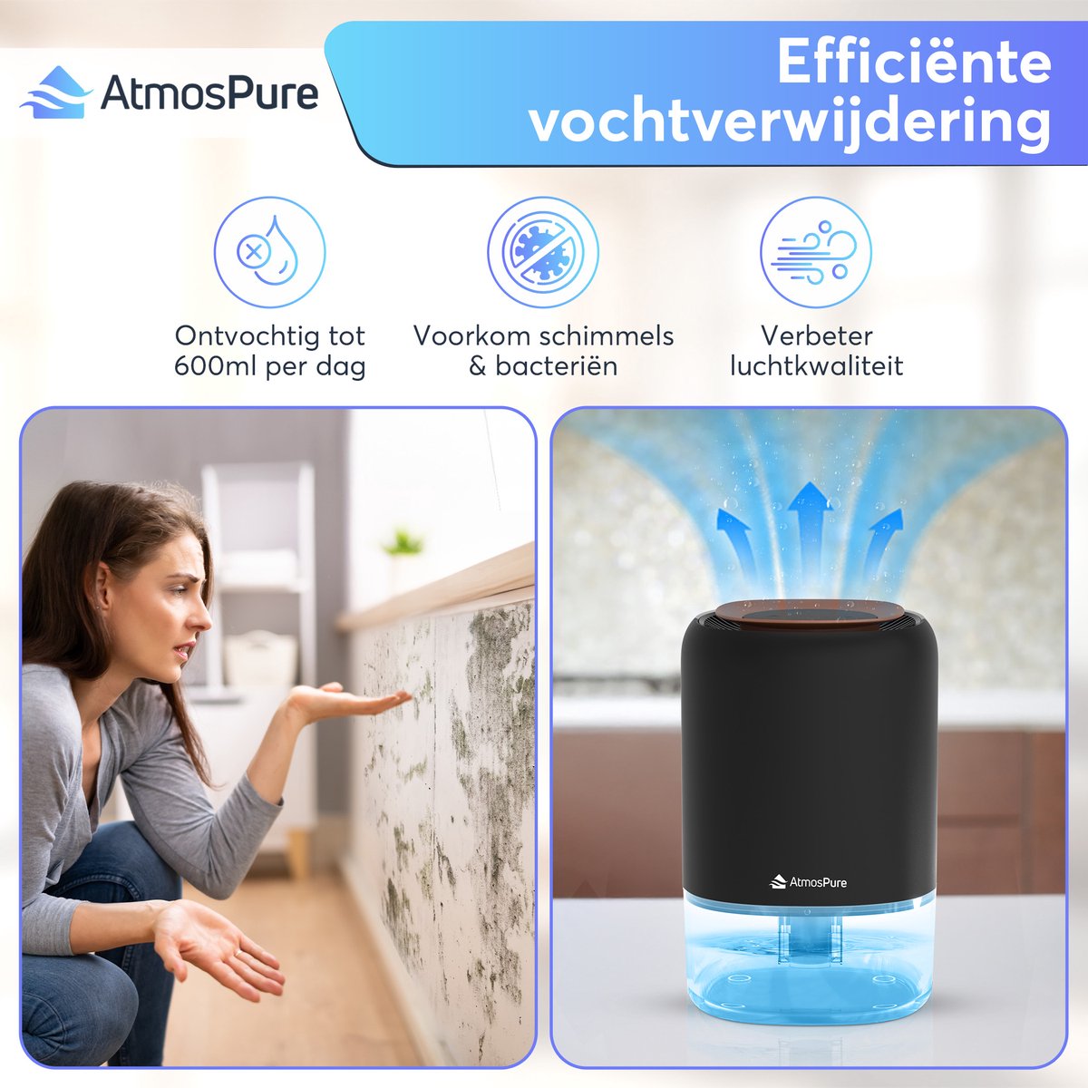AtmosPure Luchtontvochtiger AirDry Compact thumbnail 2