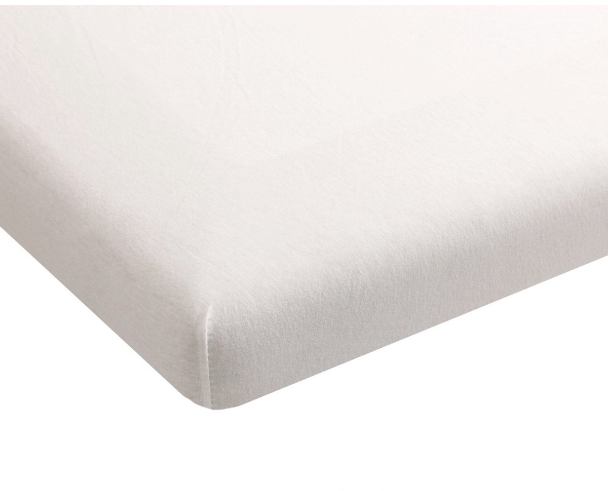 Hoeslaken Jersey Katoen - Topdekmatras Wit - 200x220 - 100% Katoen - Oeko-Tex gecertificeerd