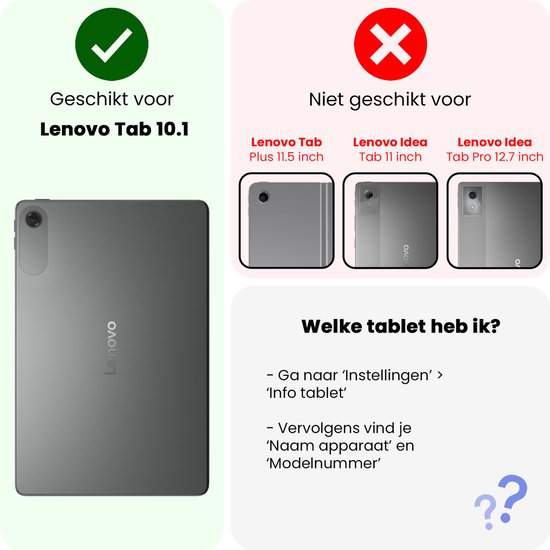 Protecteur d'écran adapté au Lenovo Tab 10.1 Protecteur d'écran Tempered Glass - Protecteur d'écran adapté au Lenovo Tab 10.1 inch Verre de protection - 2 pièces