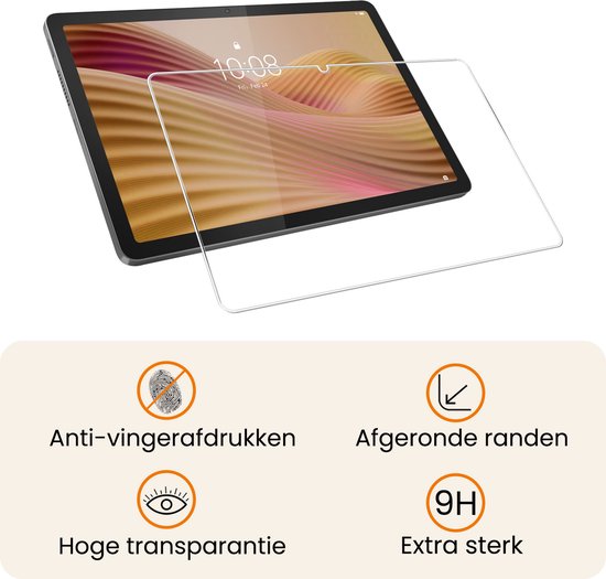 Gehard glas screenprotector, anti-vingerafdrukken, afgeronde randen, hoge transparantie, 9H extra sterk.