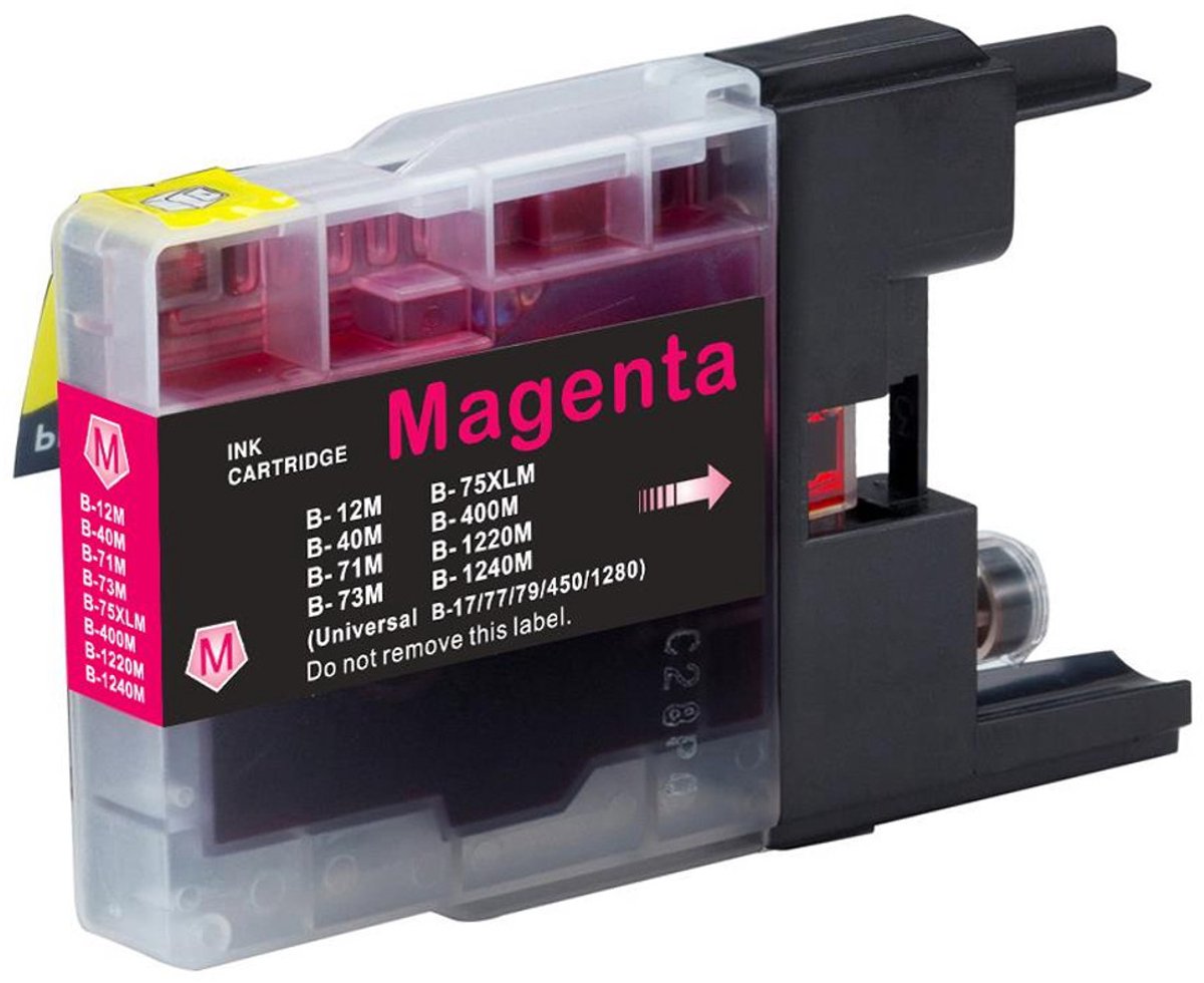 Cartridge Geschikt voor Brother LC-1220 / LC-1240 XL | 1x Magenta Geschikt Voor Brother MFC J625DW - MFC J430W - DCP J925W - DCP J725W