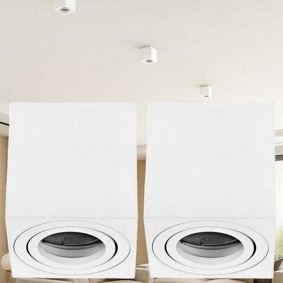 KYOTECH Led-opbouwspot, draaibaar en draaibaar, 84 x 80 mm, zwart, plafondlamp, opbouwlamp, incl. 6 W, vervangbaar, GX53, lamp, 3000 K, warmwit, 550 KYOTECH Led-opbouwspot, draaibaar en draaibaar, 84 x 80 mm, zwart, plafondlamp, opbouwlamp, incl. 6 W, vervangbaar, GX53, lamp, 3000 K, warmwit, 550