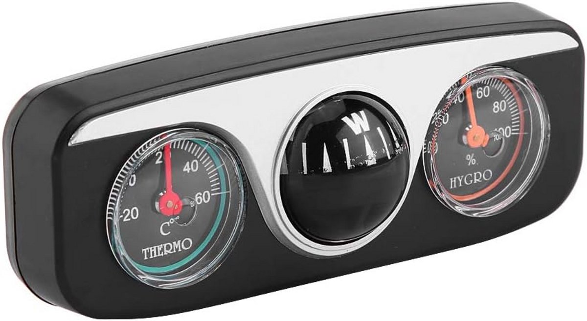Multifunctioneel Auto Kompas met Thermometer en Hygrometer voor Navigatie