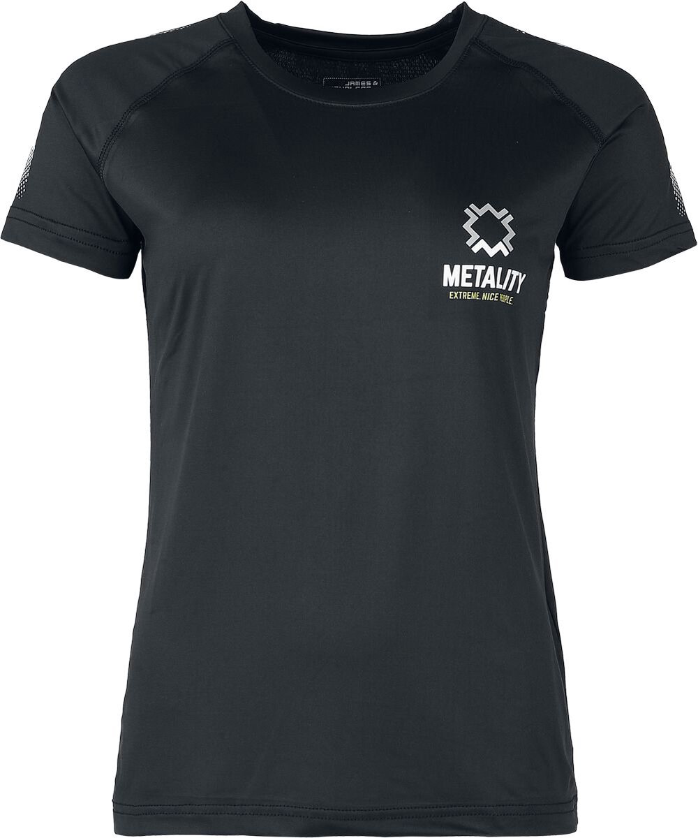 Metality Damen Sports-T Dames T-shirt - zwart - M