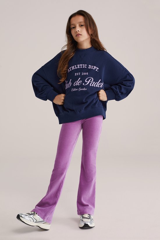 Leggings côtelés évasés en velours WE Fashion Filles