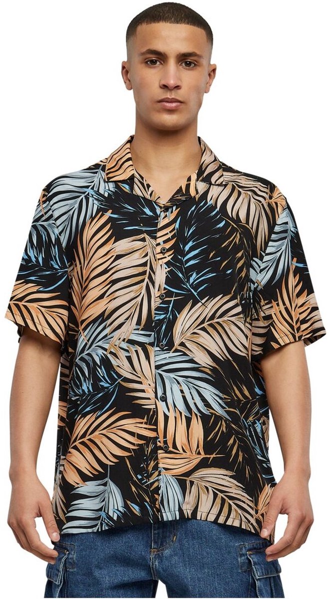 Urban Classics Viscose AOP Resort Overhemd L Multicolours Multicolor