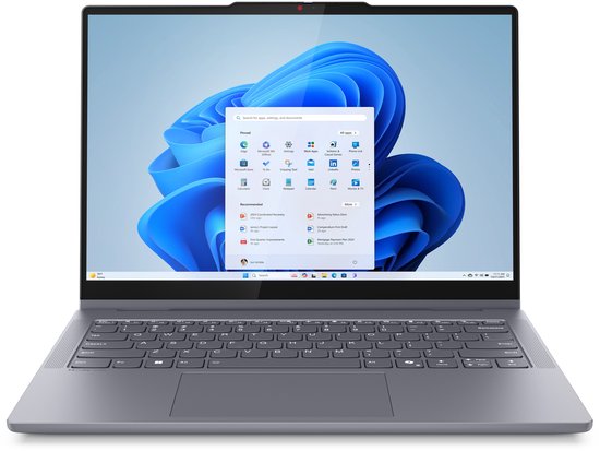 Lenovo IdeaPad 5 2-in-1 14IAL10 Intel Core Ultra 5 225U Hybride (2-in-1) 35,6 cm (14") Touchscreen WUXGA 8 GB LPDDR5x-SDRAM 512 GB SSD Wi-Fi 6 (802.11ax) Windows 11 Home Amerikaans Engels Grijs - Lenovo - Hoofdafbeelding
