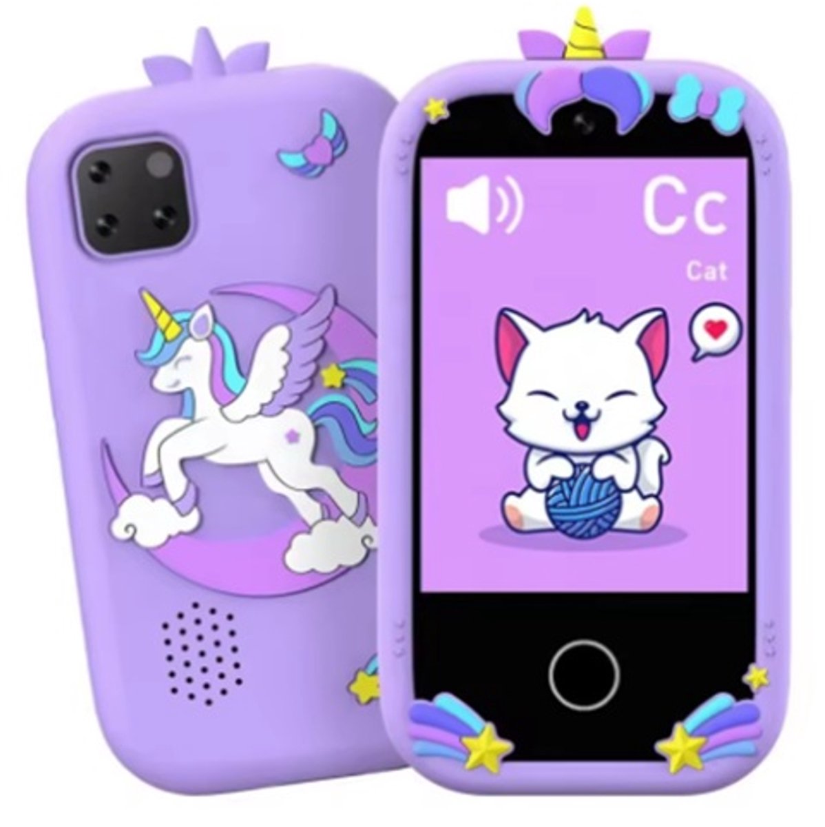 West Watches Kindertelefoon - Speelgoed telefoon - Spellen - Camera - Video - Unicorn Paars