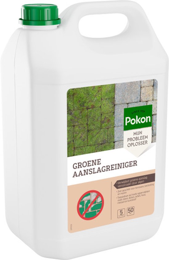 Pokon Groene aanslag reiniger - Natuurlijk - 5L voor 50m² - Kant en klaar - Terrasreiniger - Groene aanslag verwijderaar van Merkloos	 — afbeelding 2