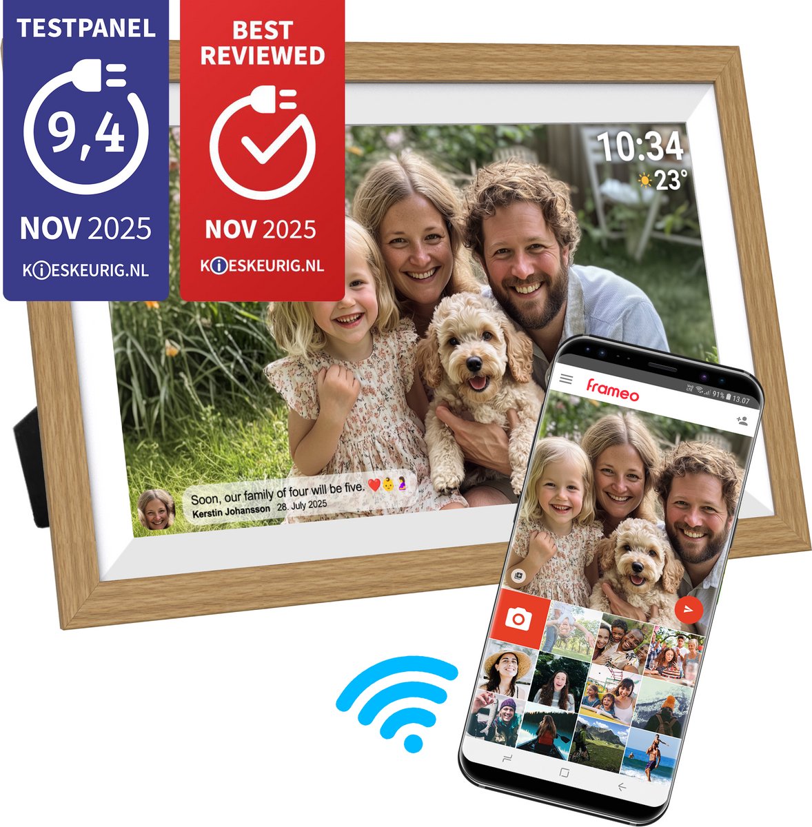 Denver Digitale Fotolijst 15.6 inch - XL - Full HD - Frameo - Denver - €134,10
