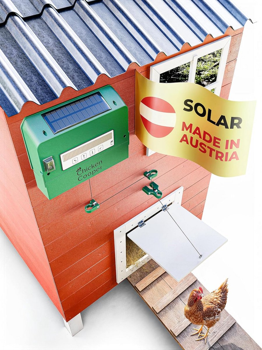 Automatische Kippenhok Deuropener op Zonne-energie tot 5 KG
