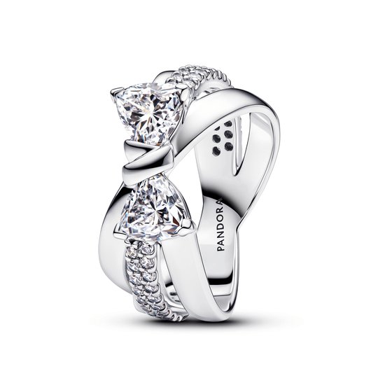 Bague Pandora scintillante avec nœud et bandes entrelacées Argent Dames taille 58 193553C01-58