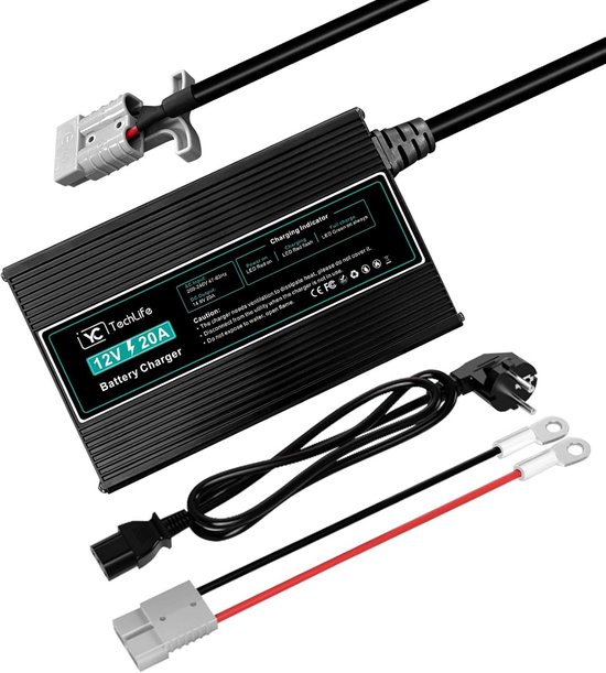 Lood accu lader voor loodaccu's van 6 volt met DC plug of krokodillenklemmen. Aansluiting DC plug