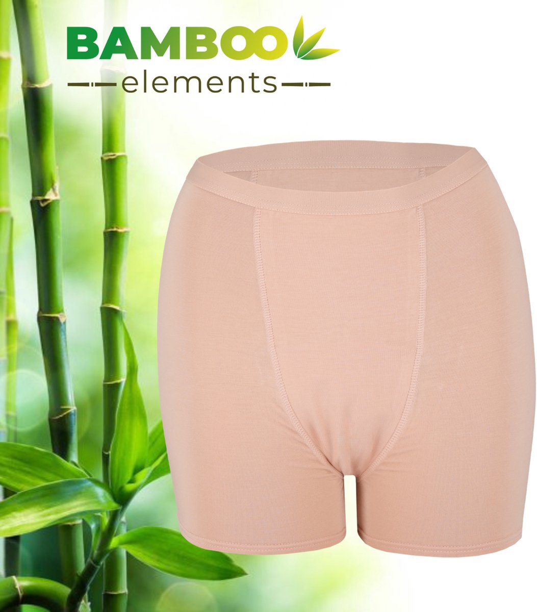 Bamboo Elements - Menstruatie Ondergoed - Hipster - Nude - Period Underwear - Menstruatieslip - Menstruatiebroekjes - Ondergoed Dames Boxershort