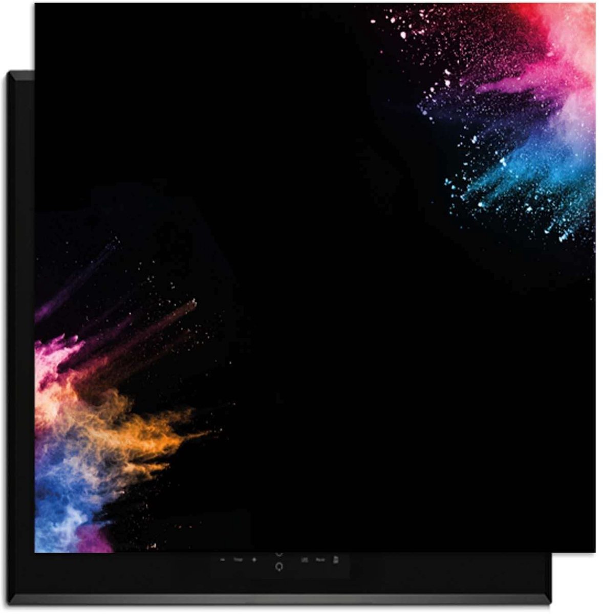 KitchenArt - Midnight Splash – Inductie Beschermer - 59x52 cm - Kookplaat Beschermer - Luxe Afdekplaat Inductieplaat - Anti-slip & Oprolbaar - Beschermmat Inductiekookplaat