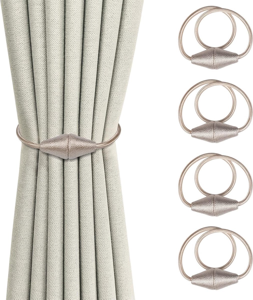 Stunq® Praktische Magnetische Gordijnhouders Set van 4 voor Huis en Kantoor