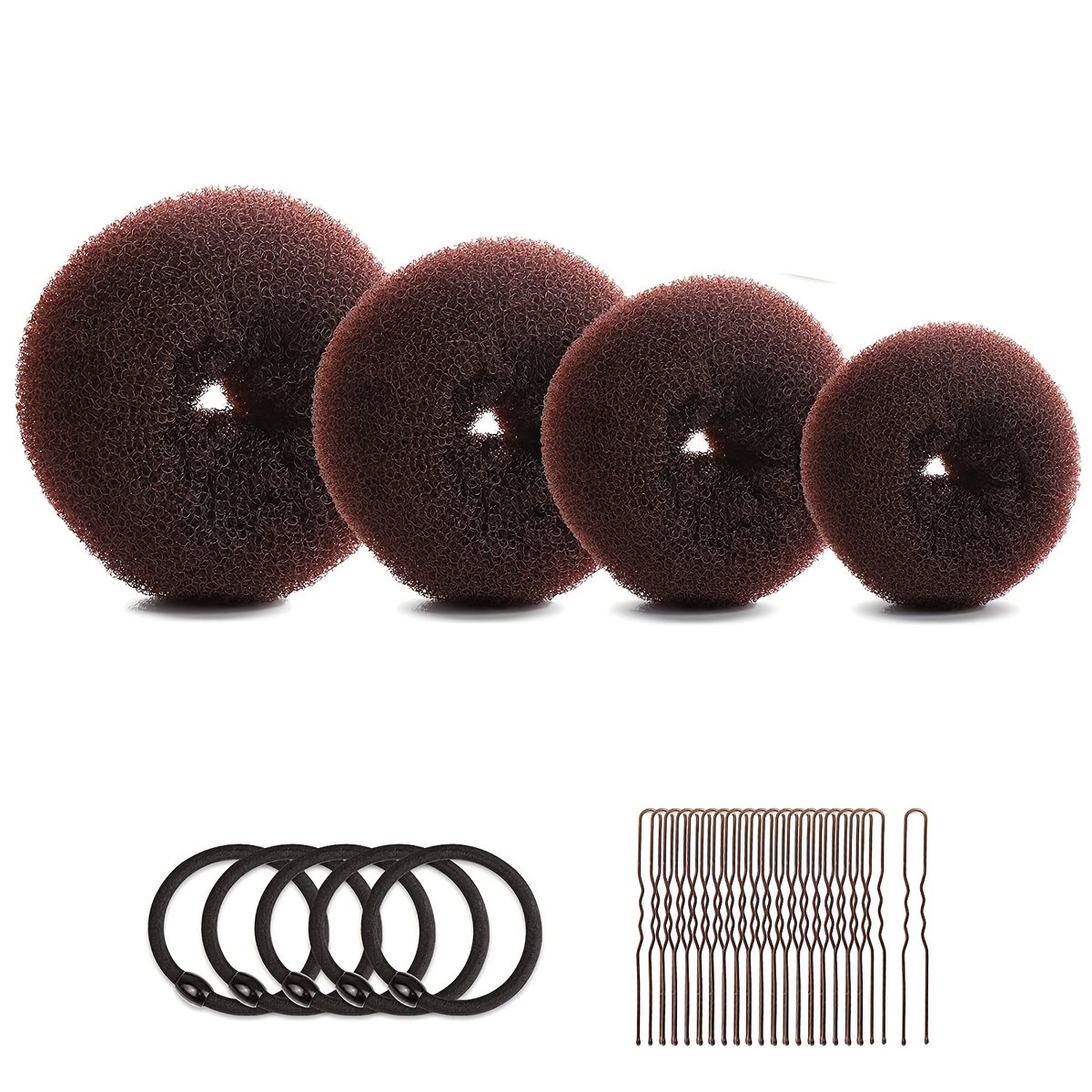 Livé® Donut Broodjes Maakset – 5 Haarbanden, 20 Haarklemmen, 5 Knopen